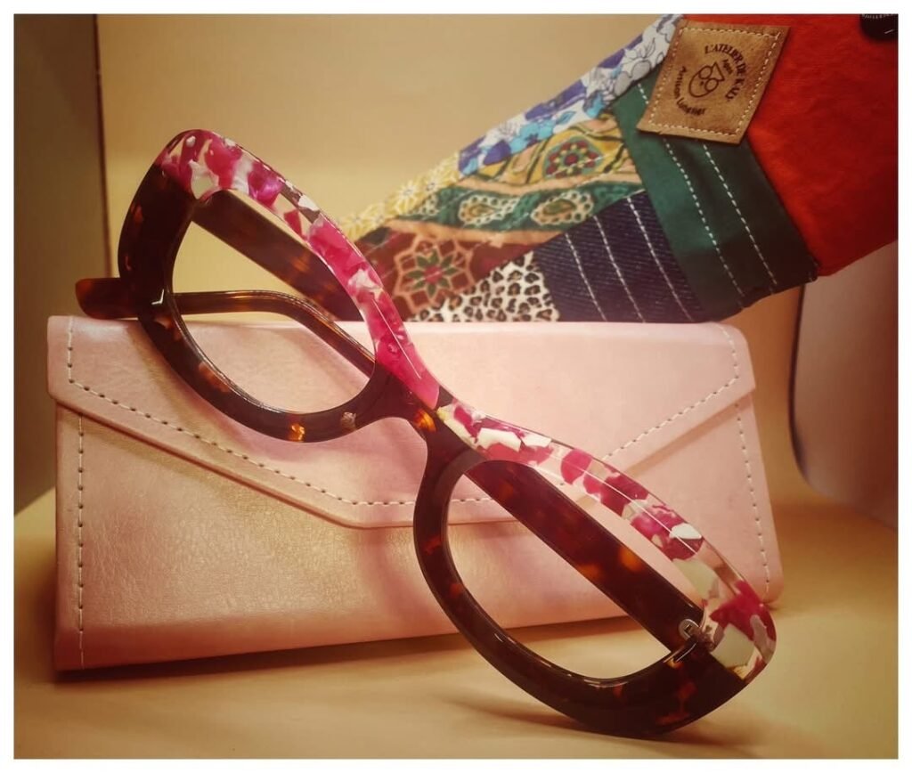 Monture artisanale rose 1