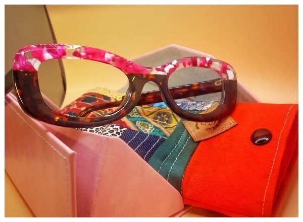 Monture artisanale rose 1